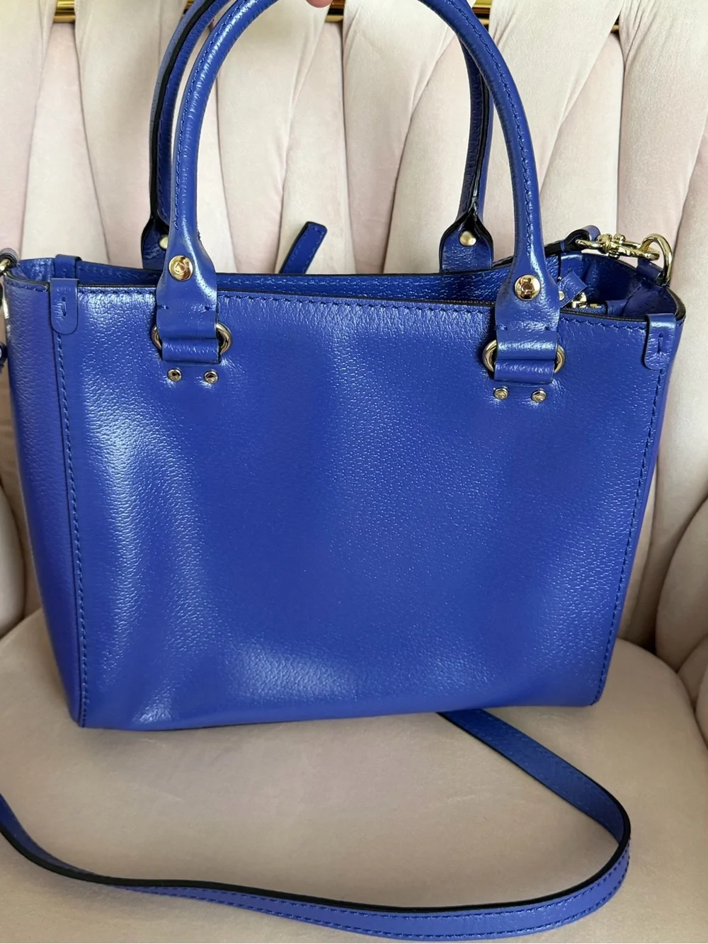 Kate Spade ♠️ Wellesley Quinn Blue Leather Satchel 💙